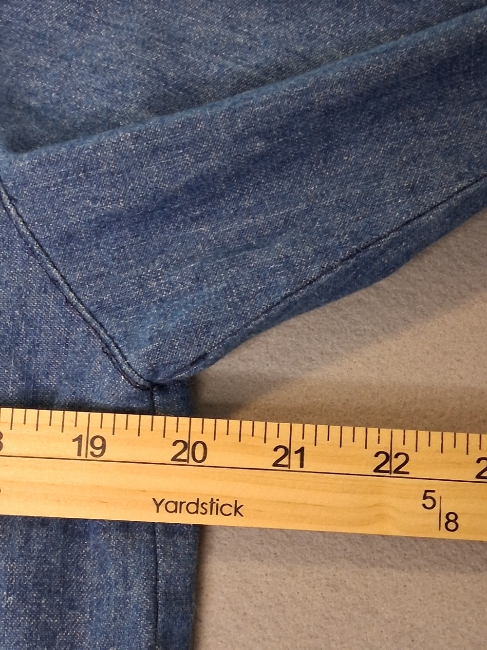 Vintage JG Hook USA Made Chambray Denim Button Down Shirt Women Sz M 100% cotton - Picture 4 of 7